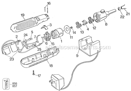 Page A Diagram and Parts List for 6090 Type 1 Black and Decker Electric Drill